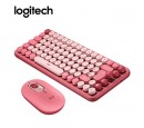 TECLADO LOGITECH + MOUSE POP CORAL ROSE (910-006545/920-010715)*